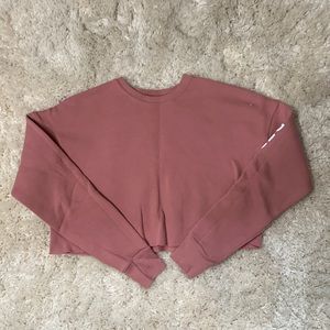 Bella Canvas Crop Top Red Yoga Long-Sleeve Shirt
